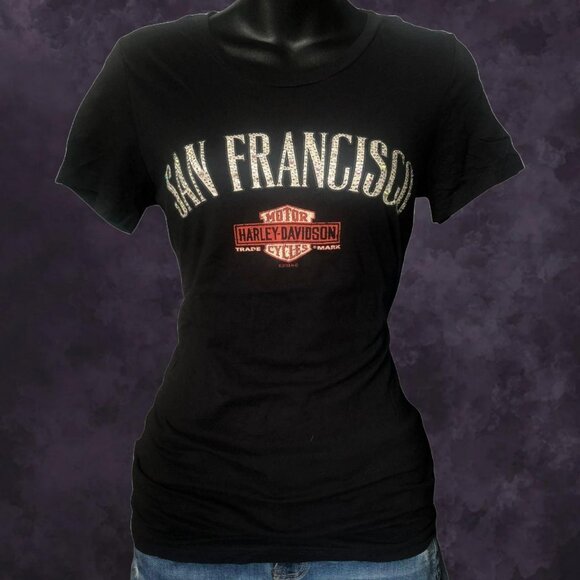 Harley Davidson Rhinestone Tee - Picture 3 of 9
